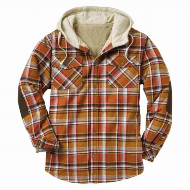 Fleece Warme Cowboyjas Met Elleboogpatch Jassen Heren