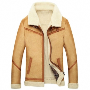 Heren Jassen Met Fleece Gevoerde Fluwelen Dikke Jas