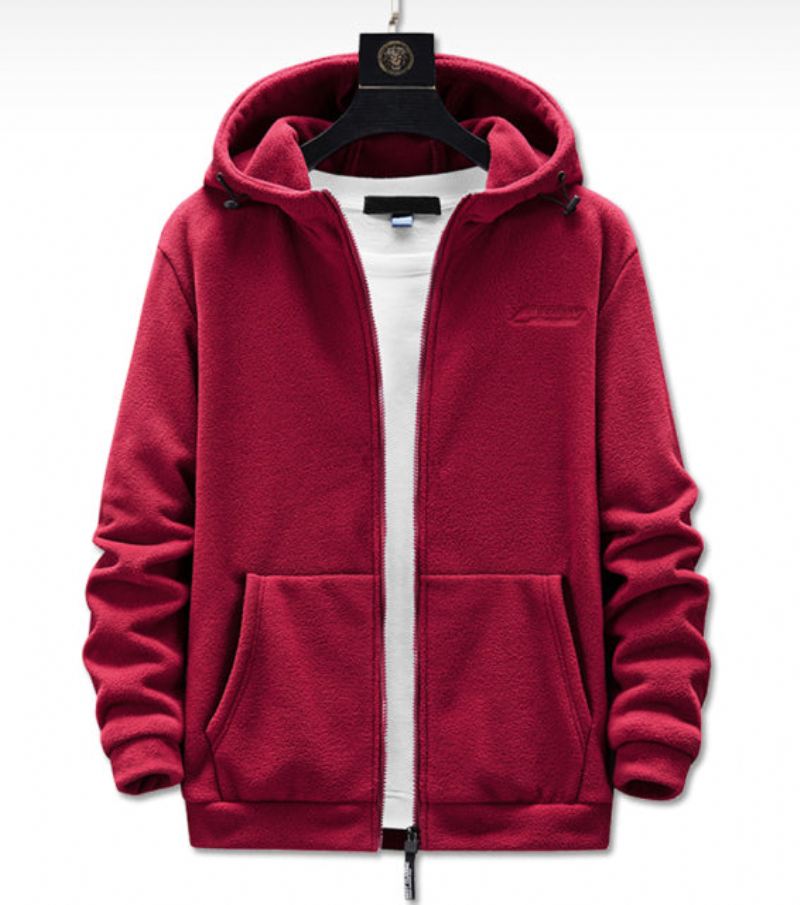 Heren Jassen Warm Fleece Casual Sweatshirtjack