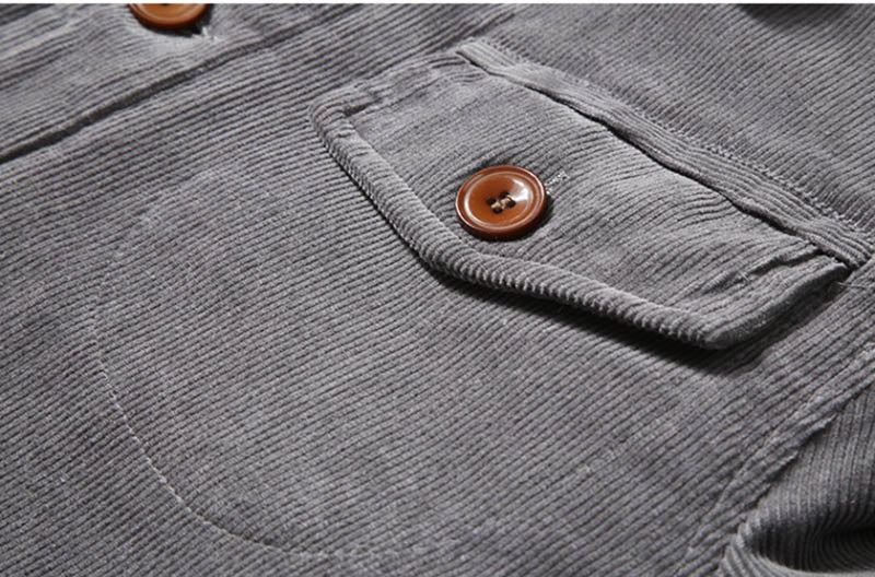 Nieuwe Trend Corduroy Jack Met Bontvoering Jassen Heren