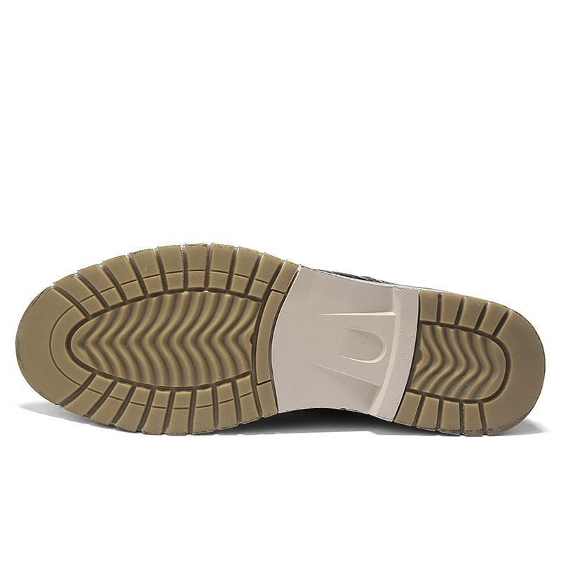 Heren Laarzen Ontwerp Leren Veterschoenen