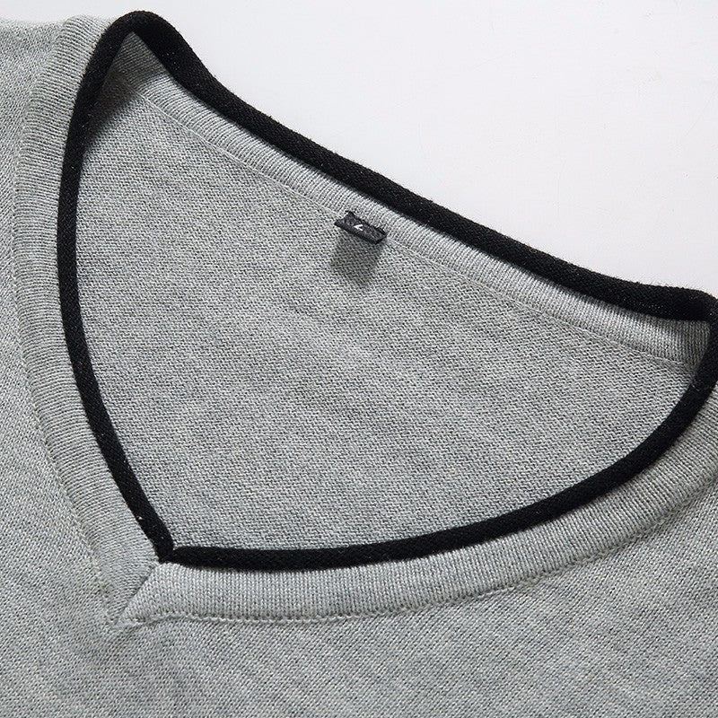 Heren Pullovers Gebreide Warme Trui Met V-hals