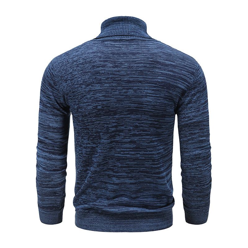 Heren Pullovers Katoenen Gebreide Wintertrui Met Coltrui