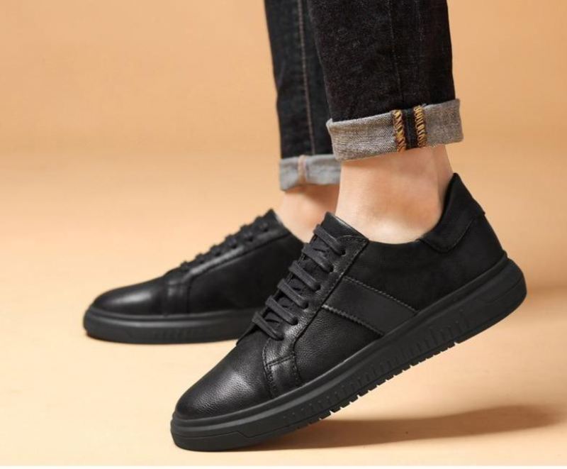 Heren Sportschoenen Mode Lederen Ademende Sneakers