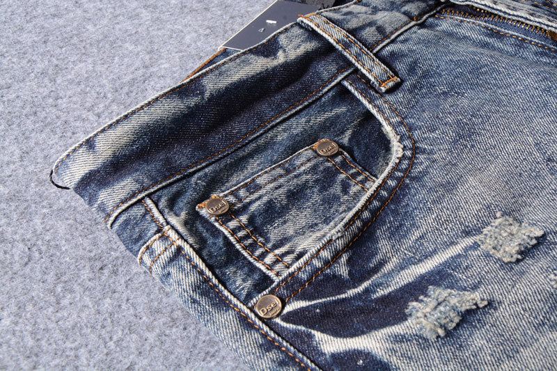 Jeans Heren Italiaanse Designerjeans Met Rechte Pasvorm