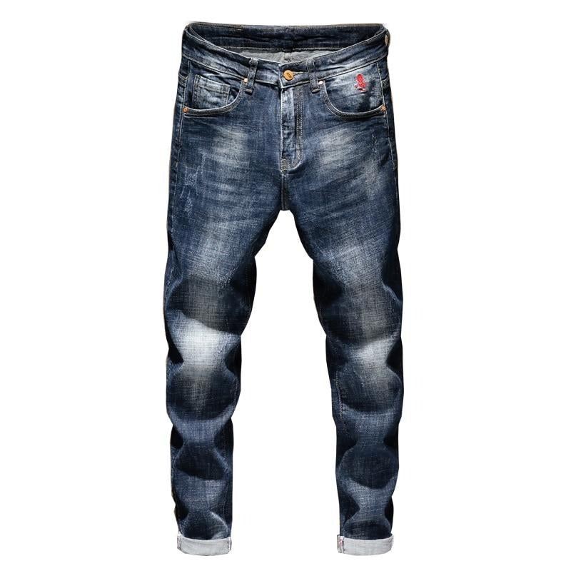 Jeans Heren Slim-fit Potloodjeans Met Stretch
