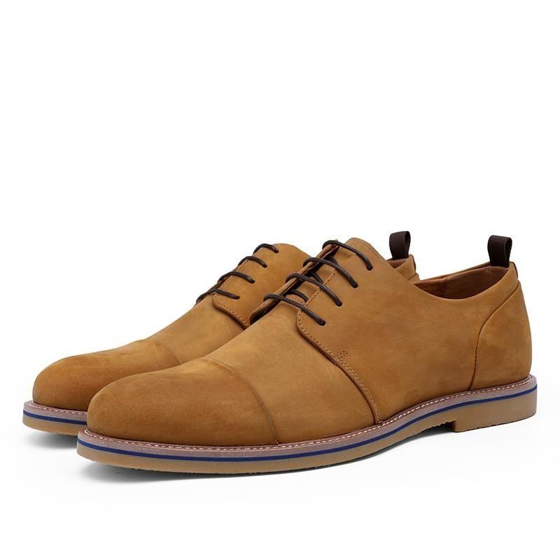 Ademende Derby-schoenen Van Echt Leer Elegante Schoenen Heren