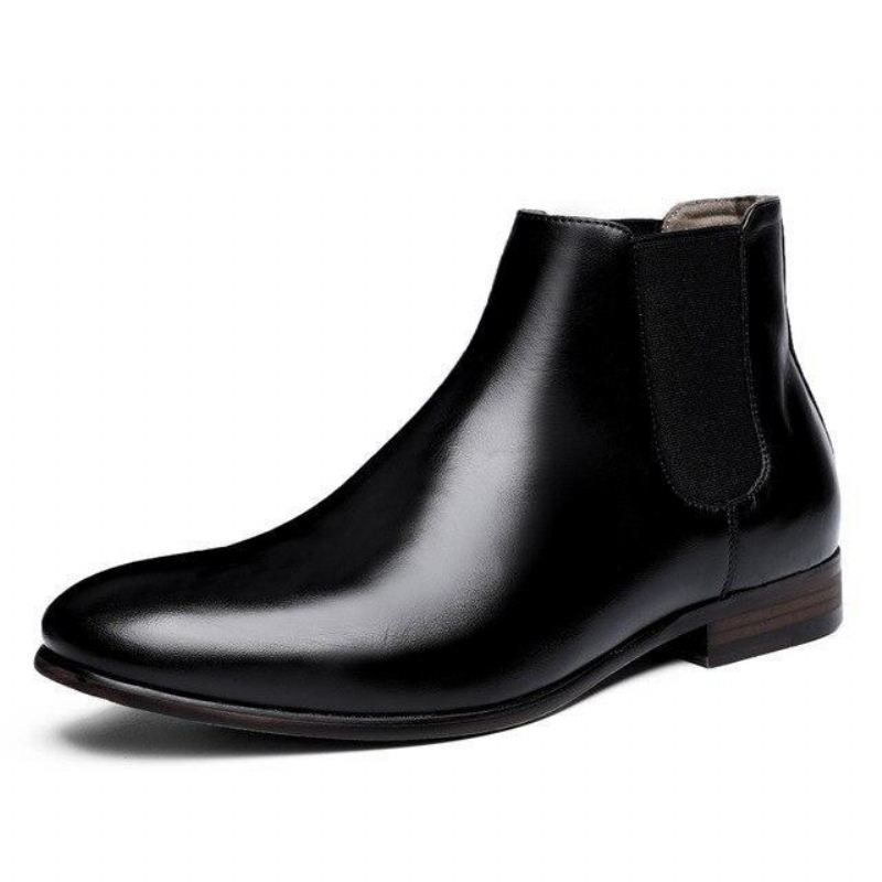 Heren Stijlvolle Leren Laarzen Elegante Schoenen