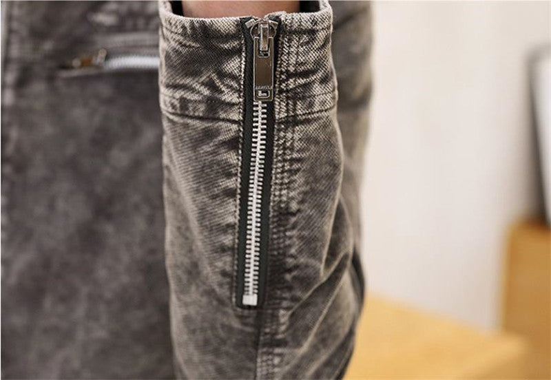 Heren Spijkerjassen Effen Denim Jack In Retrostijl