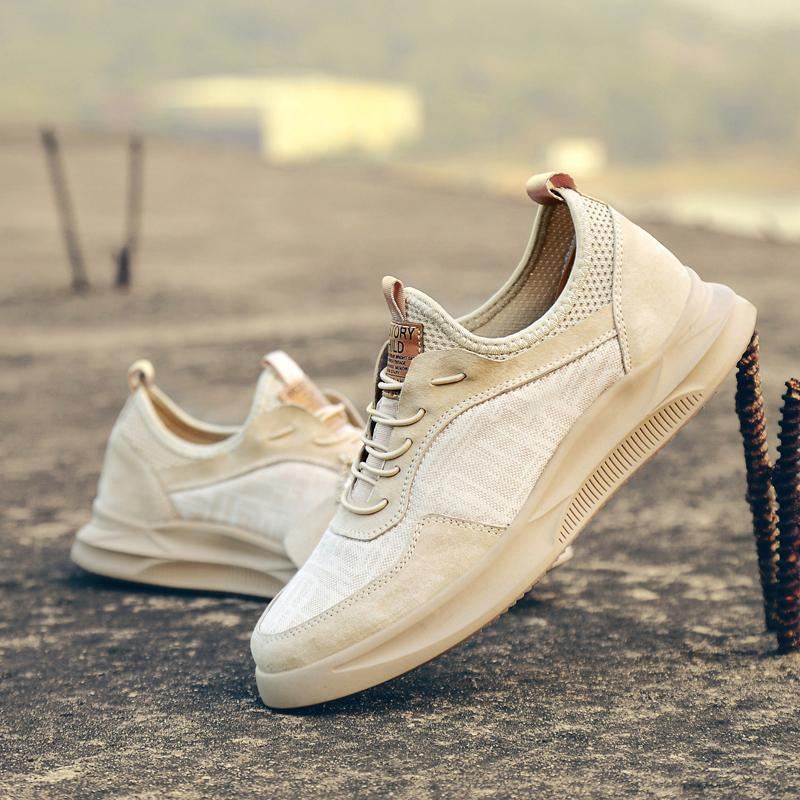 Heren Casual Schoenen Ademende Lichtgewicht Outdoorschoenen Met Veters