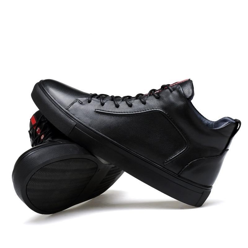 Heren Casual Schoenen Enkel Lederen Vrijetijdsschoenen
