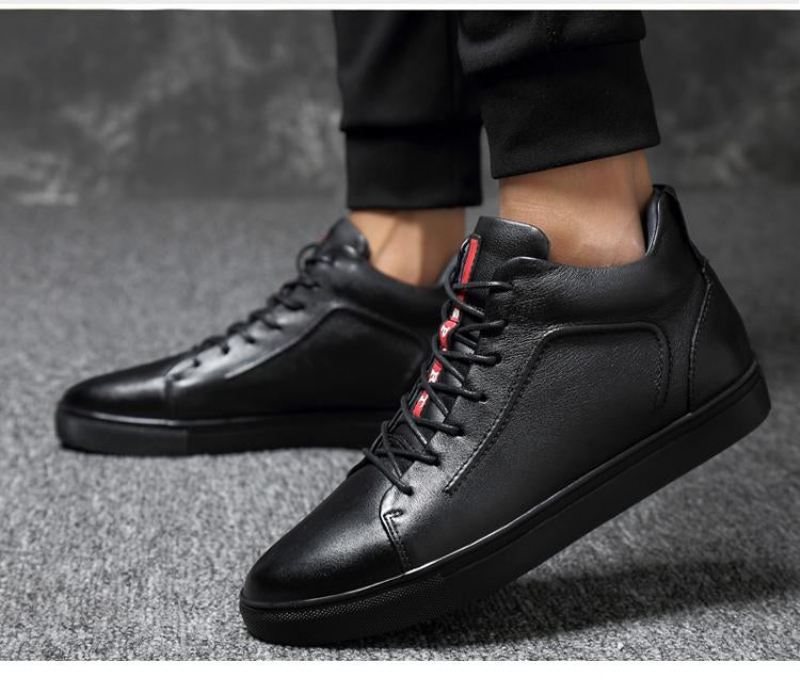Heren Casual Schoenen Enkel Lederen Vrijetijdsschoenen