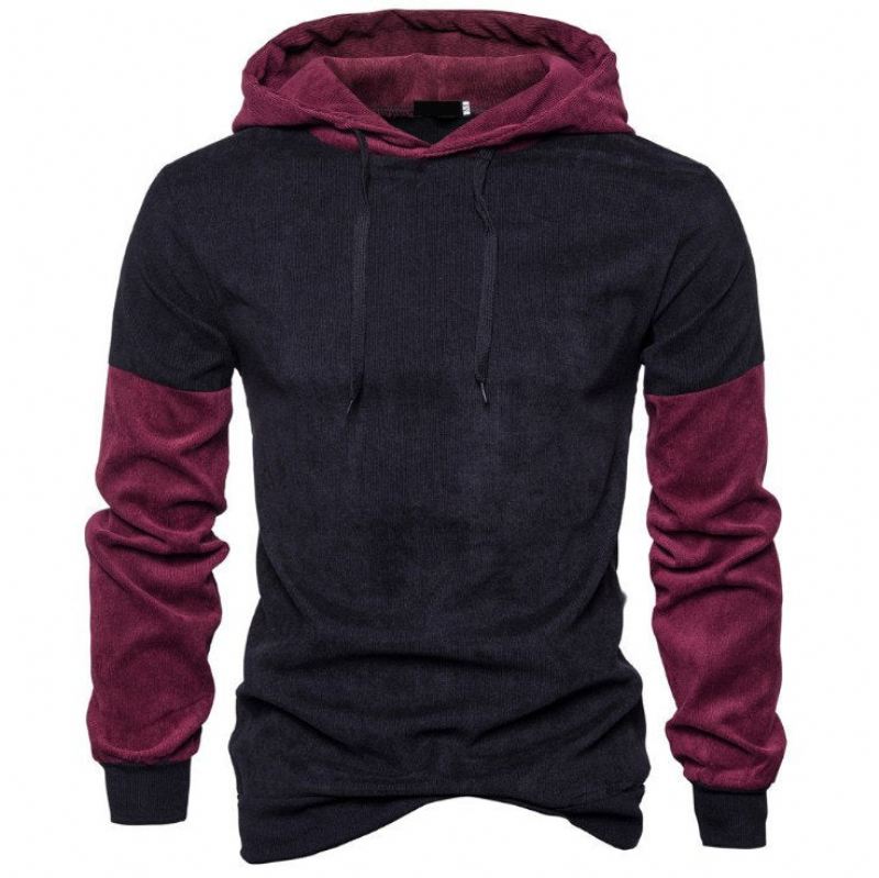 Heren Hoodies Patchwork Casual Streetwear-hoodie