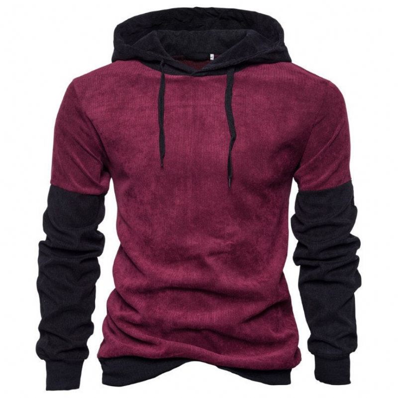 Heren Hoodies Patchwork Casual Streetwear-hoodie