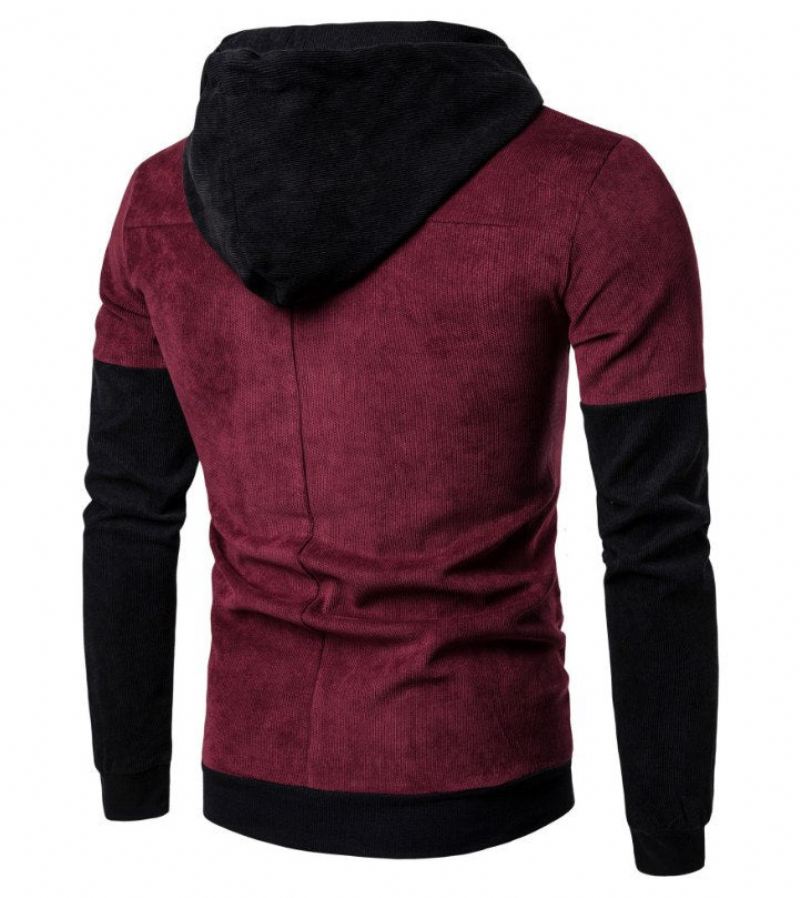 Heren Hoodies Patchwork Casual Streetwear-hoodie