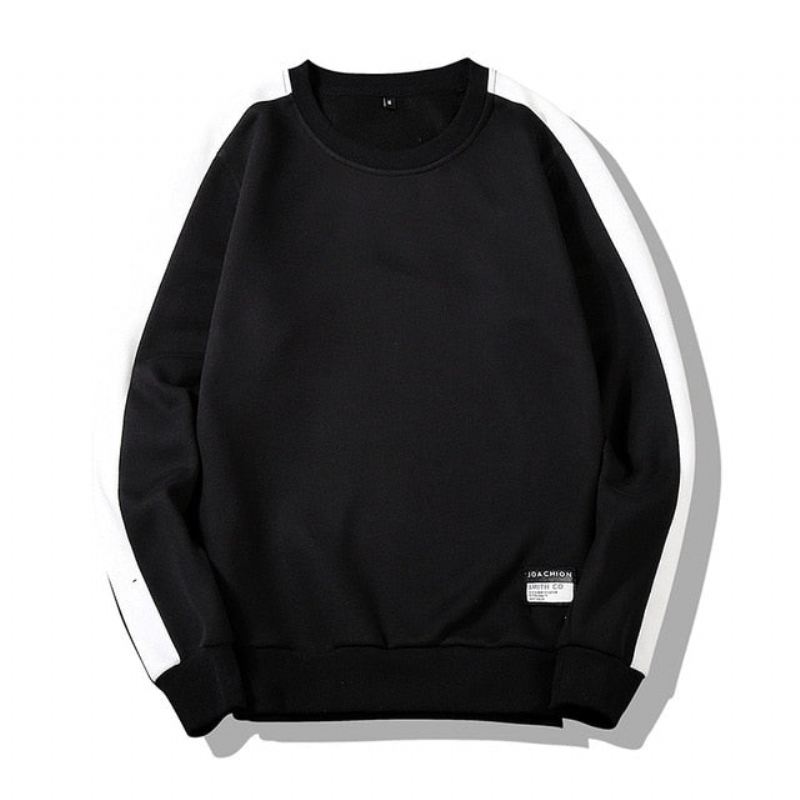 Heren Hoodies Sweatshirt Met Ronde Hals En Patchwork