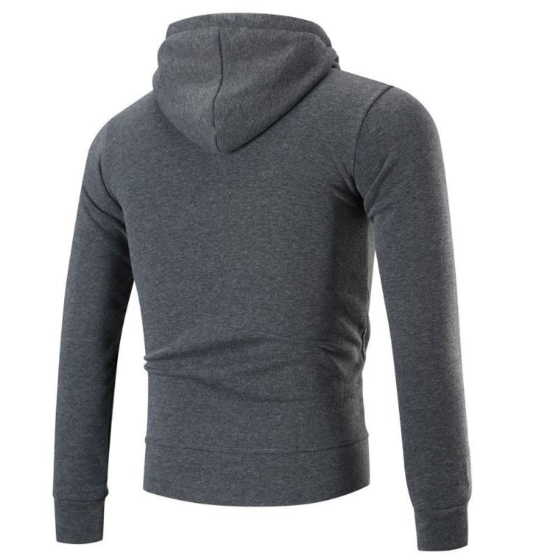 Herenhoodie Met Patchwork-rits Hoodies