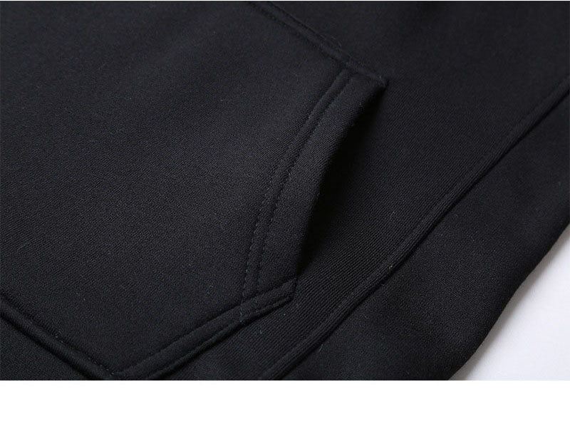 Hoodies Heren Effen Hoodie Met Strepen Aan De Zijkant