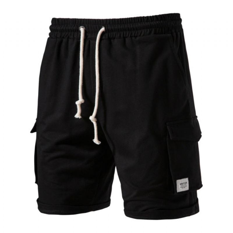 Casual Katoenen Korte Broek Met Zijzakken Voor Heren Korte Broeken