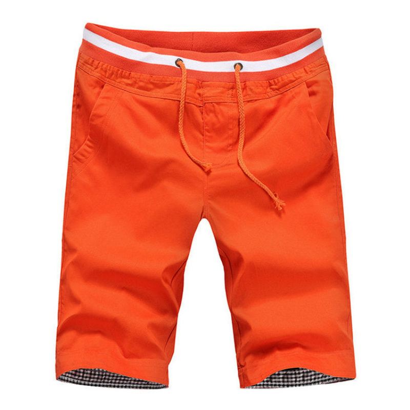 Heren Katoenen Knielange Shorts