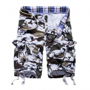 Heren Korte Broeken Cargoshort Van Camouflagekatoen