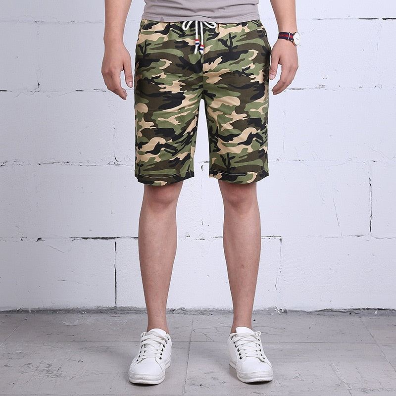 Heren Korte Broeken Strandshort In Camouflagestijl