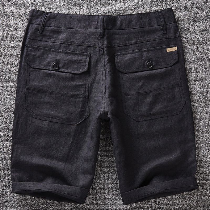 Heren Zomerse Linnen Stijl Shorts